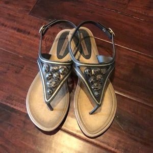 Grendha Sandals - Brown, gold, and tan